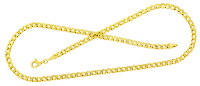 Foto 1 - Goldkette Flachpanzer Damenkette 46cm in 585er Gelbgold, K3266