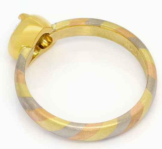 Foto 3 - Designer-Gold-Ring 0,80ct Tropfen Diamant in Herz Zarge, R5484