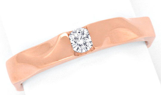 Foto 2 - Rotgold-Brillant-Ring, 1 Diamant in River VVS1, S3707